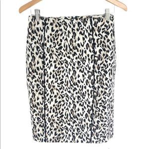 White House Black Market Animal Print Skirt